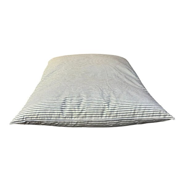 Vintage Handmade Feather Pillow Farmhouse Blue Ticking Used - Picture 8 of 16